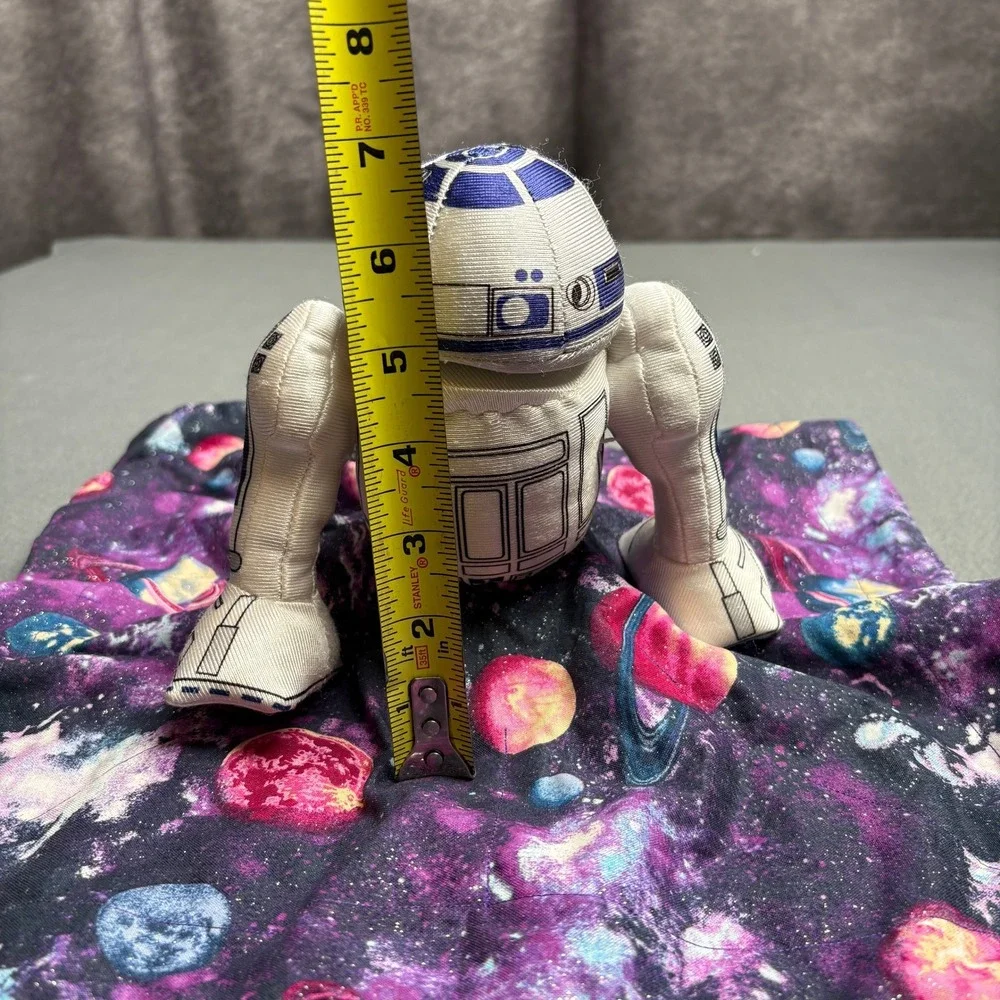 Star Wars R2-D2 Plush Lovey Security Blanket Galaxy Planet Purple White